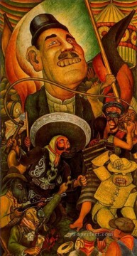 carnaval de la vida mexicana dictadura 1936 Diego Rivera Pinturas al óleo
